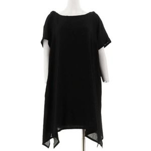 Linea Louis Dell'Olio Petite Crepe Dress Lining Black XLP  New A308467